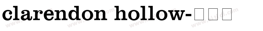 clarendon hollow字体转换